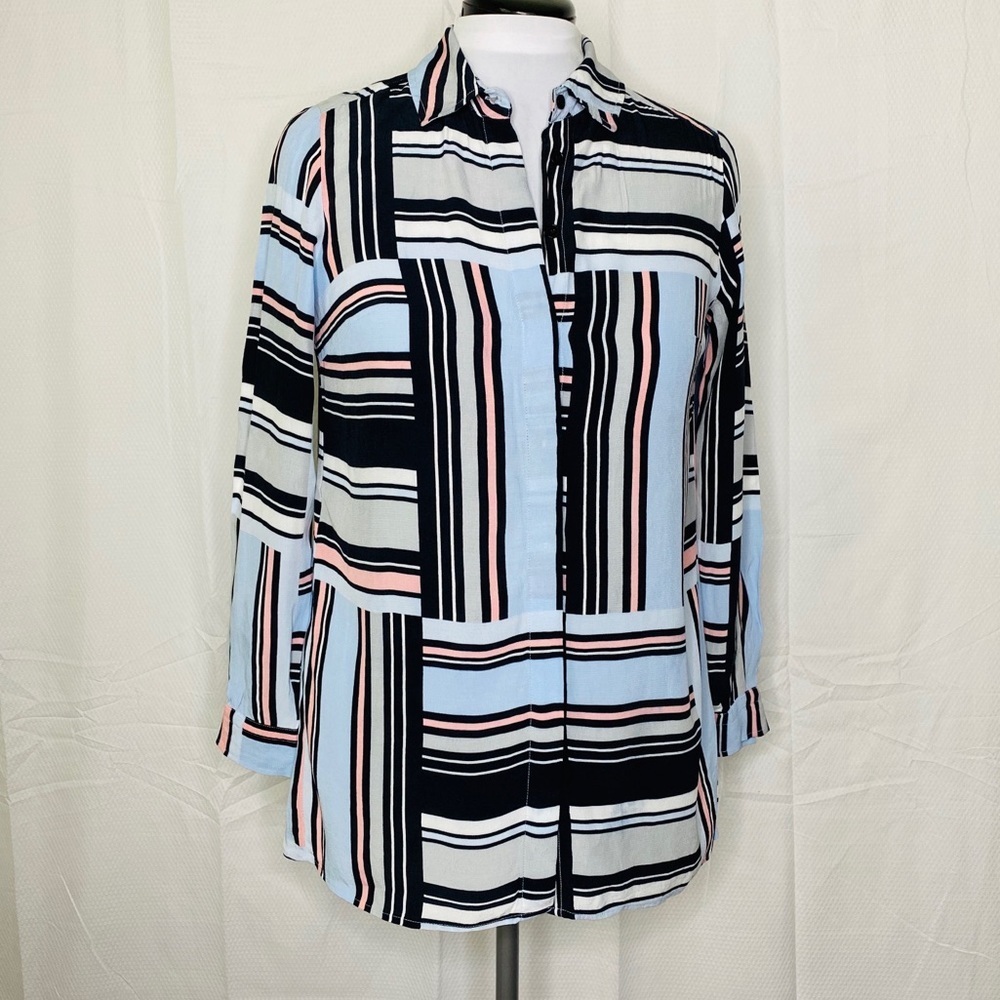 Asos Button Down Back Split Blouse Shirt - 4 - image 1